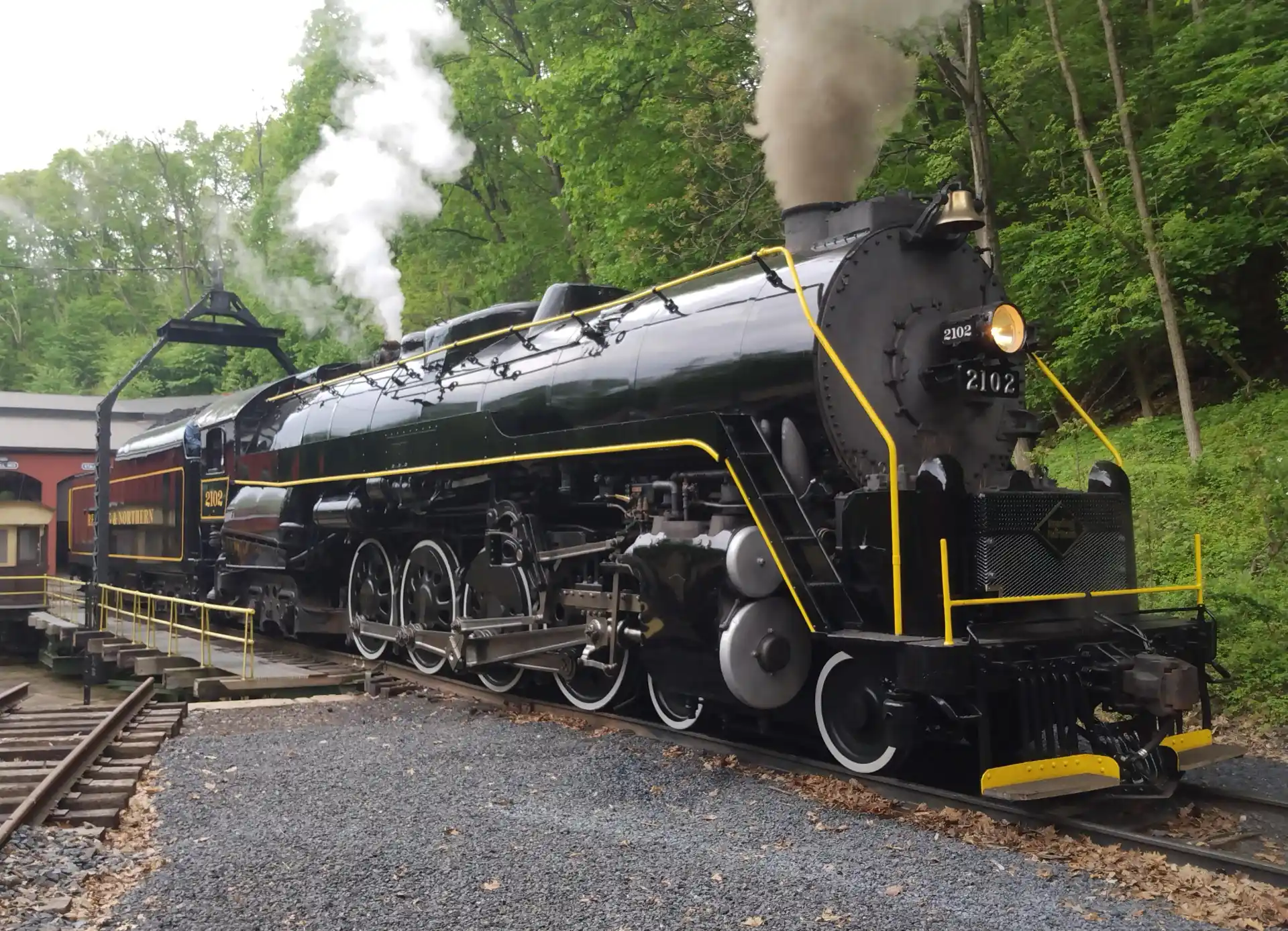 Steam Locomotive Reading Blue Mountain and Northern Railroad Engine 2102