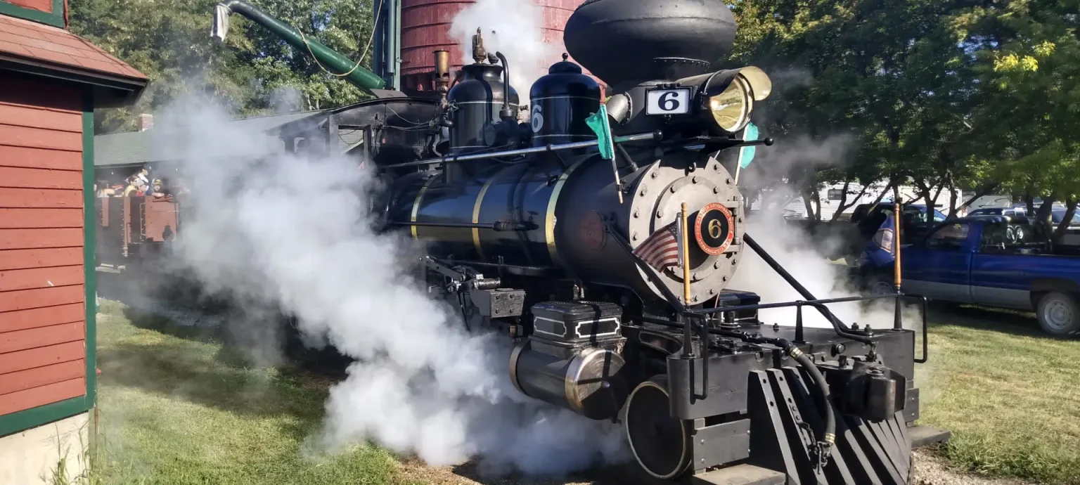 Steam Locomotive Midwest Central Railroad Engine No 6 Narrow Gauge Excursion Tourist Train
