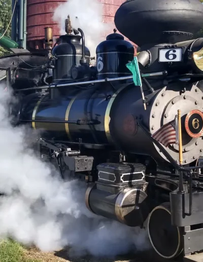 Steam Locomotive Midwest Central Railroad Engine No 6 Narrow Gauge Excursion Tourist Train